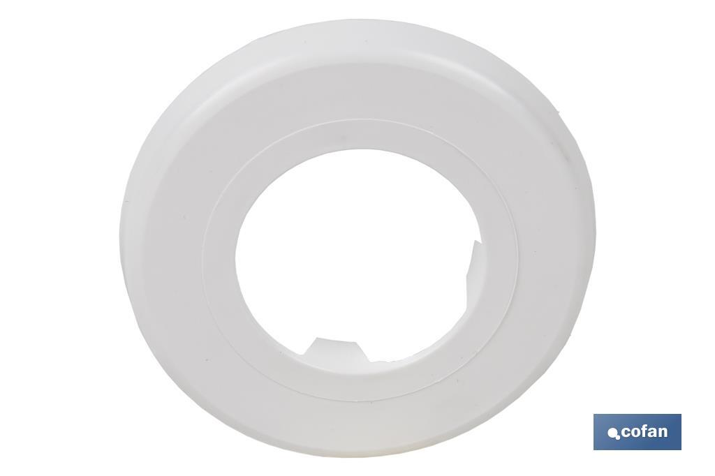 Tubo Flexible | Color Blanco | Longitud: 300-720 mm | Para Lavabo y Bidé | Medidas: 1" 1/2 Ø32-40 mm  o 1" 1/4  Ø40-50 mm - Cofan