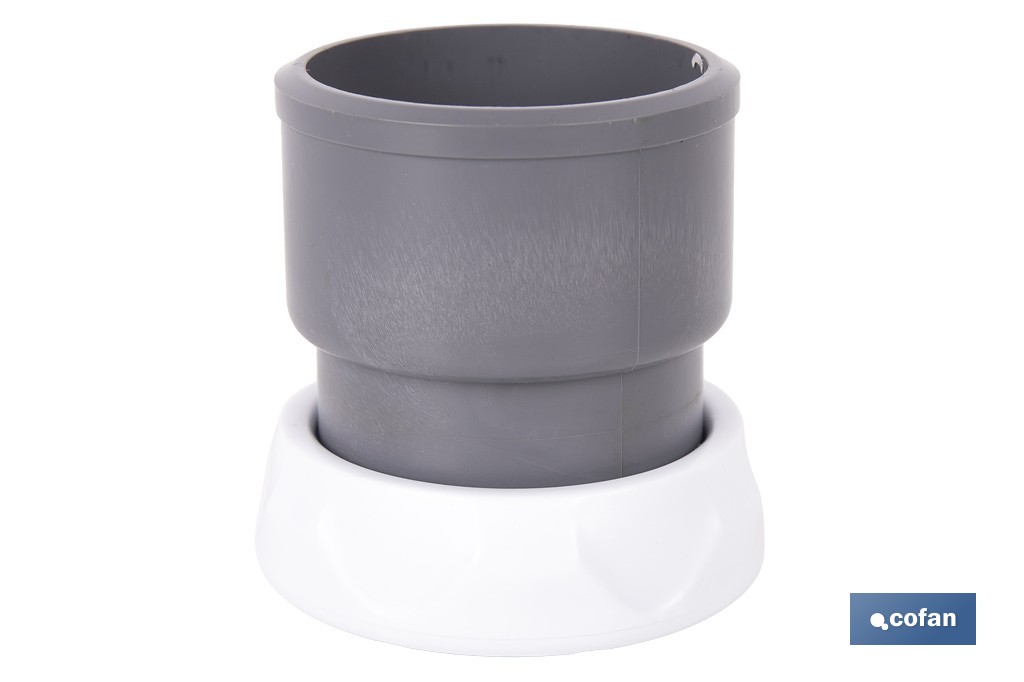 Enlace mixto 1 1/2" x 40 mm | Conector rosca a tubo liso con tuerca | Conector para sifón y tuberías de Ø40 mm - Cofan