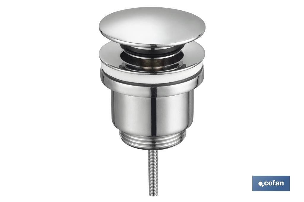 Click-Clack Valve | Chromed-Plated Brass | 1" 1/4 Thread | Ø63mm Big Plug Included - Cofan