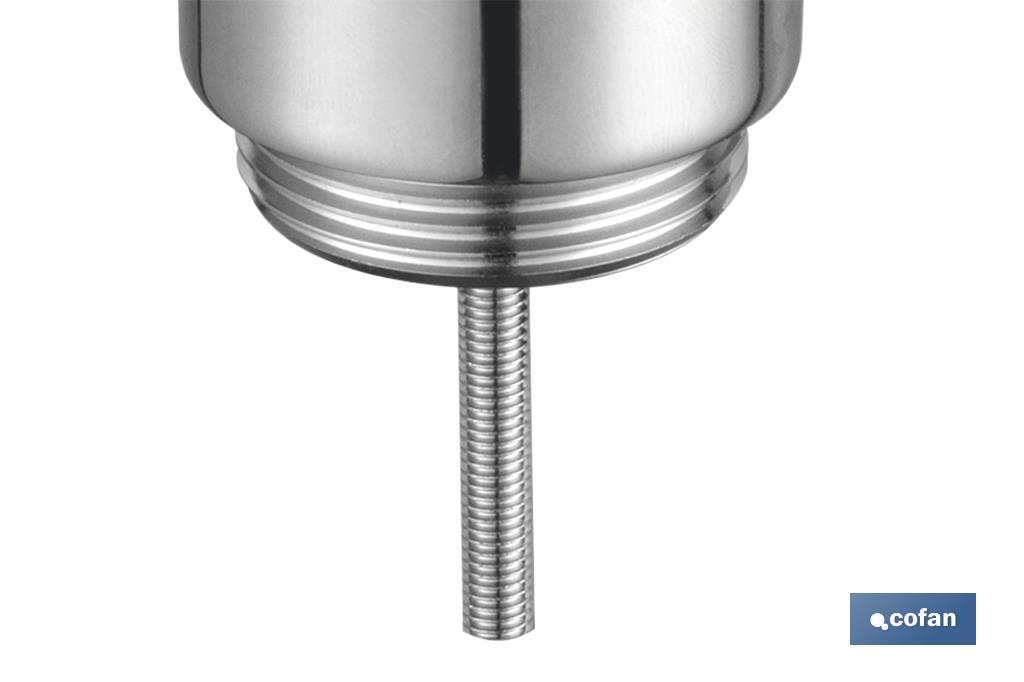 Click-Clack Valve | Chromed-Plated Brass | 1" 1/4 Thread | Ø63mm Big Plug Included - Cofan