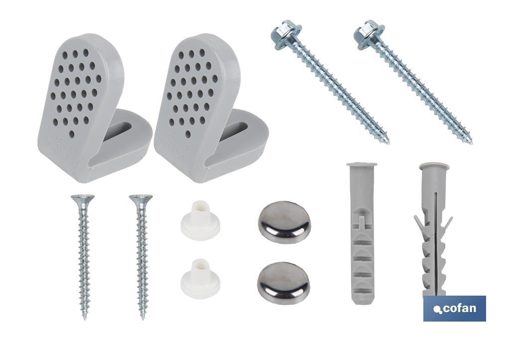 Set of fixing screws for toilet - Cofan
