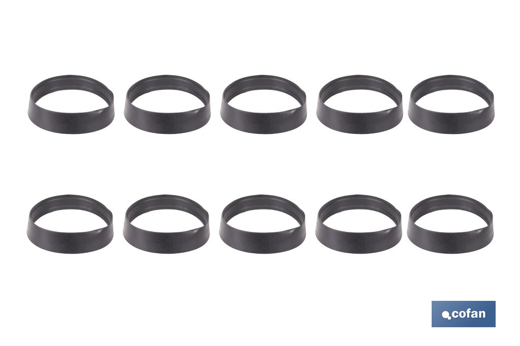 Set de 10 juntas tóricas cónicas para sifones | Sellado hermético | Disponible en diferentes medidas - Cofan