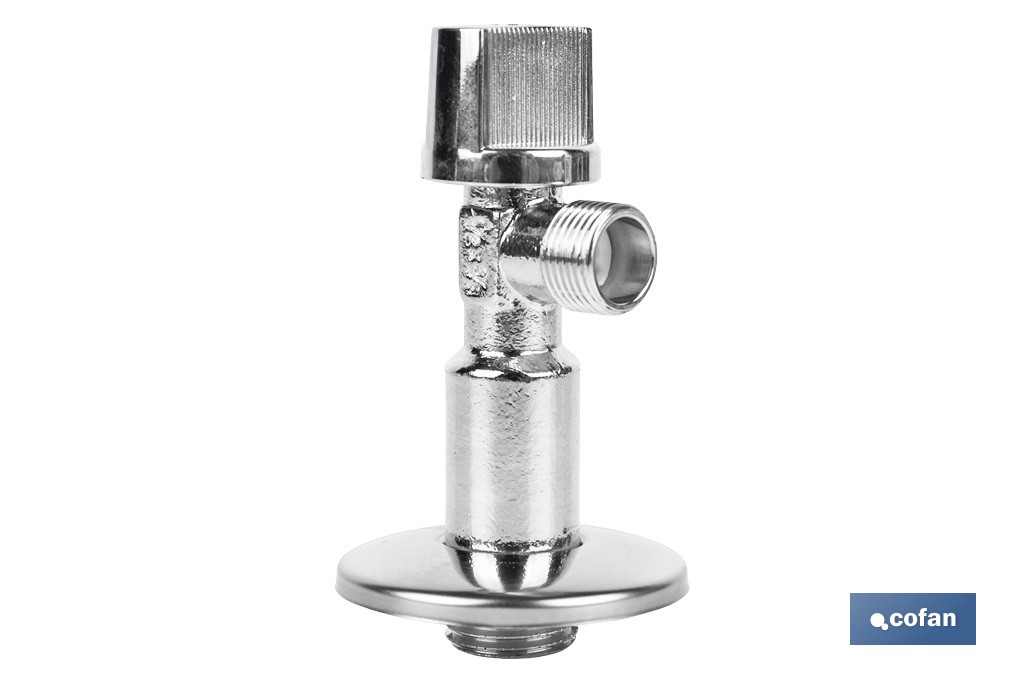 Set of 2 Angle Valves | Brass CW617N | 1/4 Turn Angle Valve - Cofan