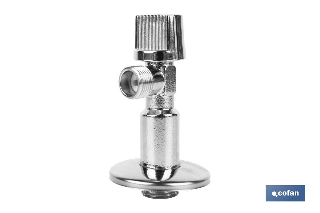 Set of 2 Angle Valves | Brass CW617N | 1/4 Turn Angle Valve - Cofan