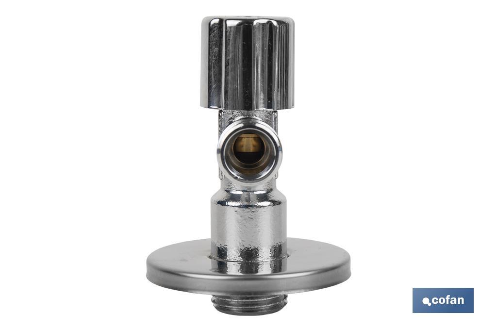 Angle Valve | Pistón Model | Size: 1/2" x 3/8" | Brass CV617N | Turn Angle Valve with Adjustable Piston - Cofan