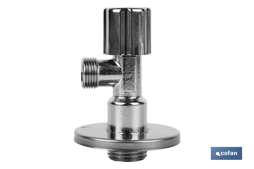 Angle Valve | Pistón Model | Size: 1/2" x 3/8" | Brass CV617N | Turn Angle Valve with Adjustable Piston - Cofan