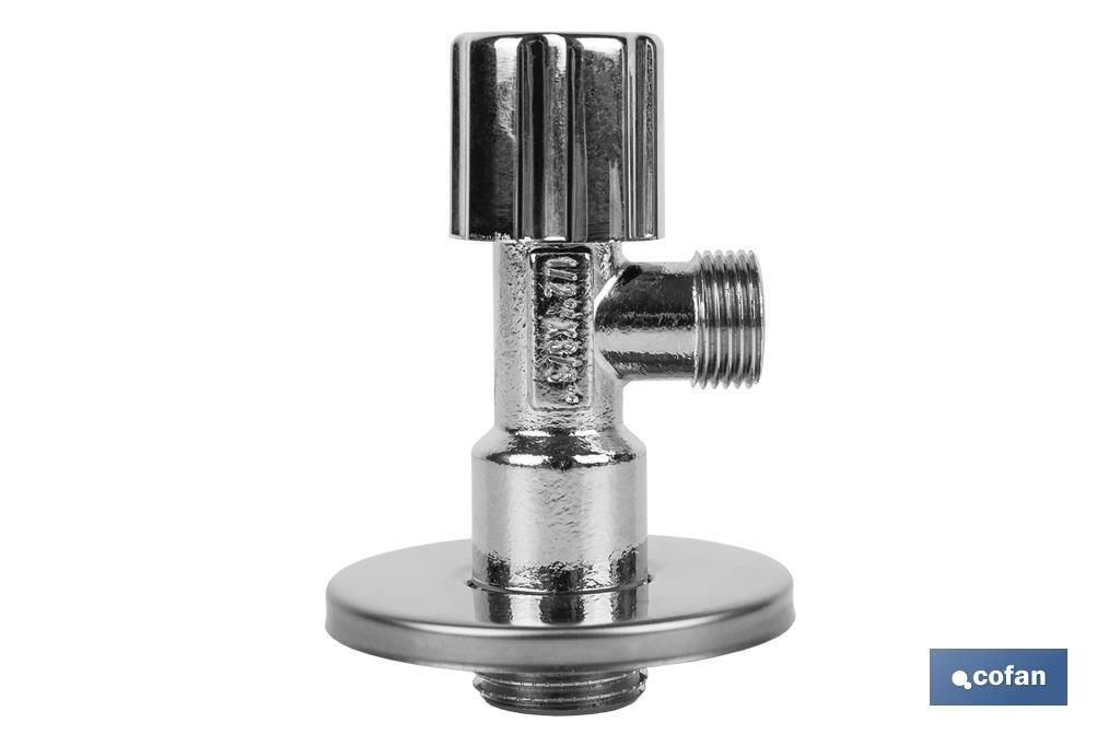 Angle Valve | Pistón Model | Size: 1/2" x 3/8" | Brass CV617N | Turn Angle Valve with Adjustable Piston - Cofan