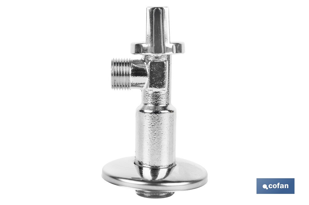 Set of 2 Angle Valves | Brass CW617N | 1/4 Turn Angle Valve - Cofan