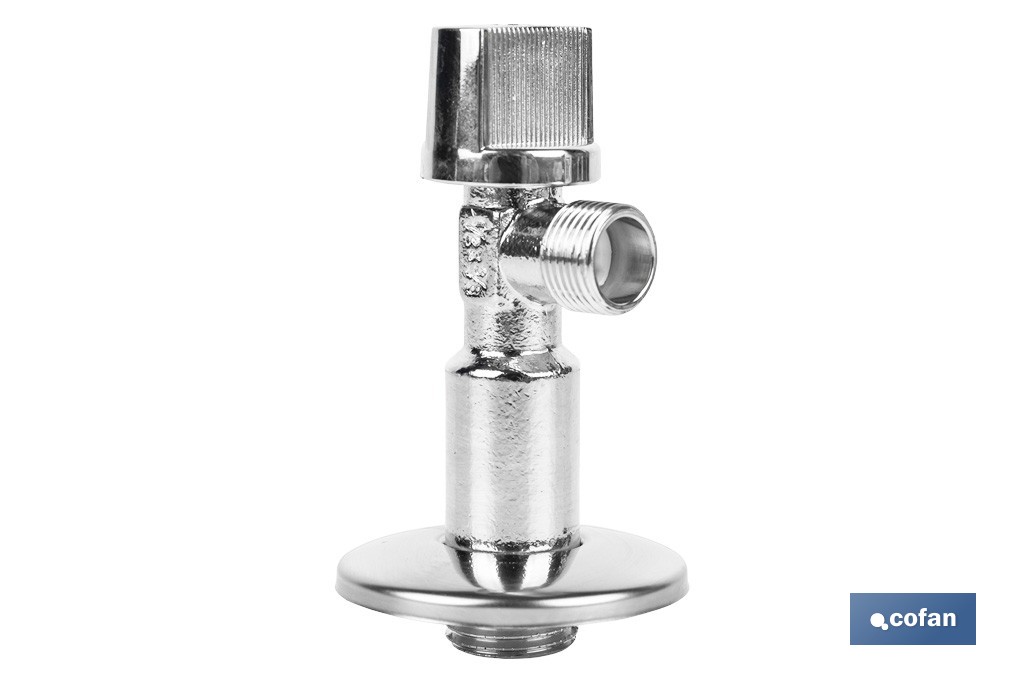 Set of 2 Angle Valves | Brass CW617N | 1/4 Turn Angle Valve - Cofan