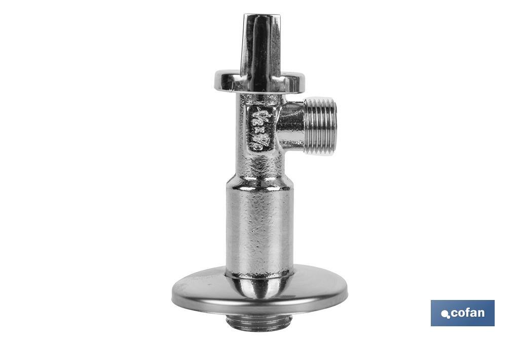 Set of 2 Angle Valves | Brass CW617N | 1/4 Turn Angle Valve - Cofan