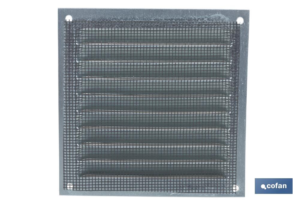 Ventilation grille with mosquito net | White aluminium | Available in various sizes - Cofan