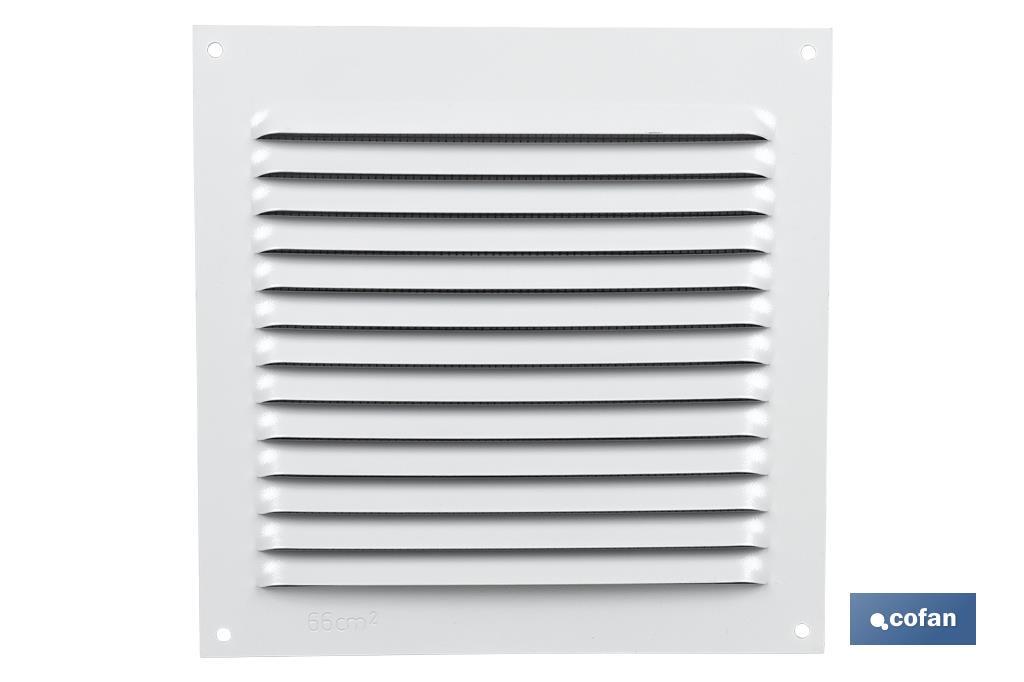 Griglia di ventilazione con zanzariera | Realizzata in alluminio bianco | Varie dimensioni - Cofan