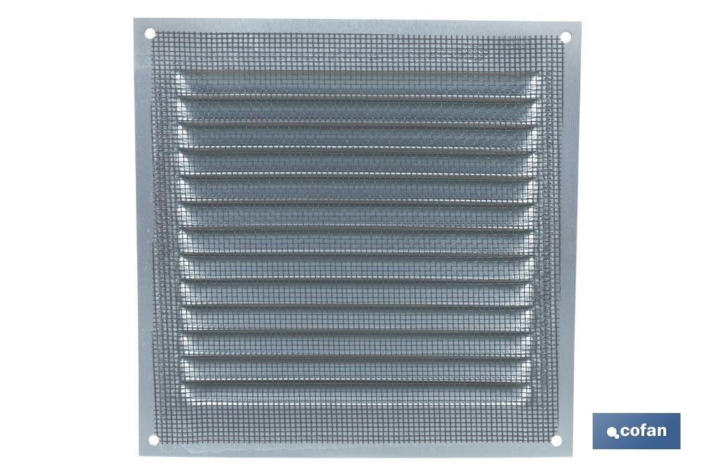 Ventilation grille with mosquito net | White aluminium | Available in various sizes - Cofan