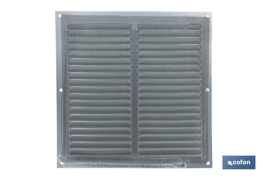 Ventilation grille with mosquito net | White aluminium | Available in various sizes - Cofan