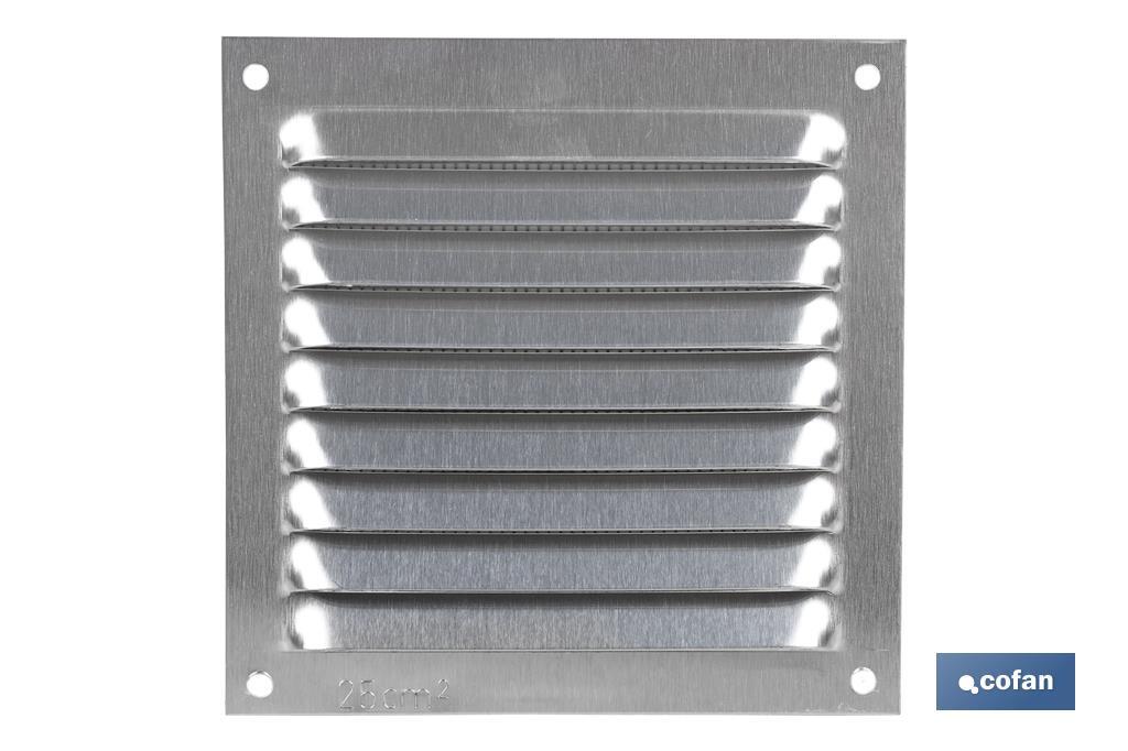 Ventilation grille with mosquito net | Aluminium | Available in various sizes - Cofan