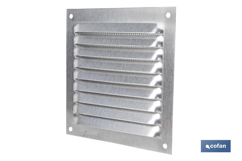 Ventilation grille with mosquito net | Aluminium | Available in various sizes - Cofan