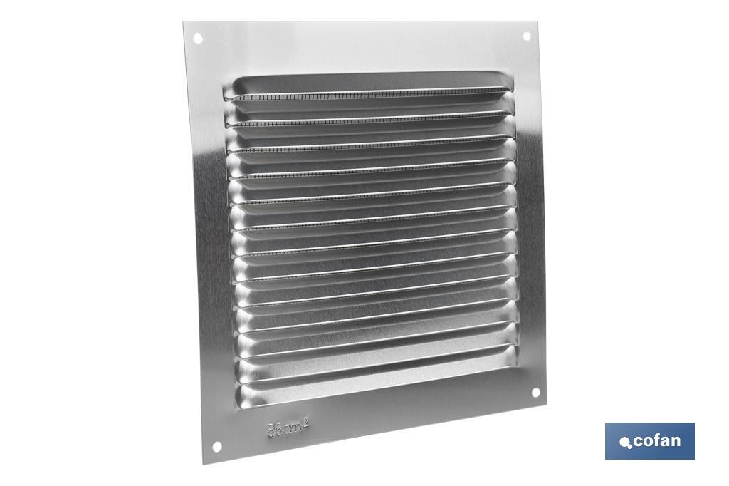 Ventilation grille with mosquito net | Aluminium | Available in various sizes - Cofan