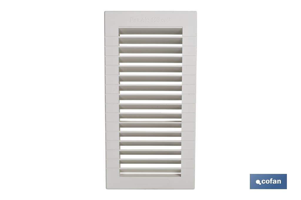 Rejilla ventilación plastico blanco ABS redonda empotrar 118mm FEPRE