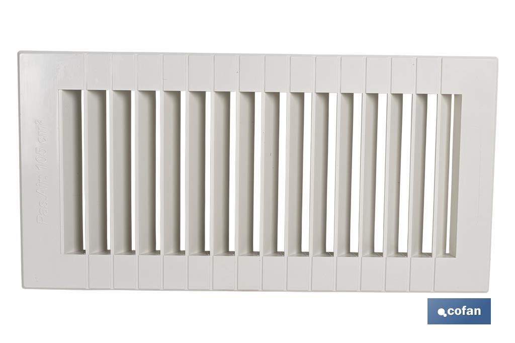 Rejilla ventilación plastico blanco ABS redonda empotrar 118mm FEPRE