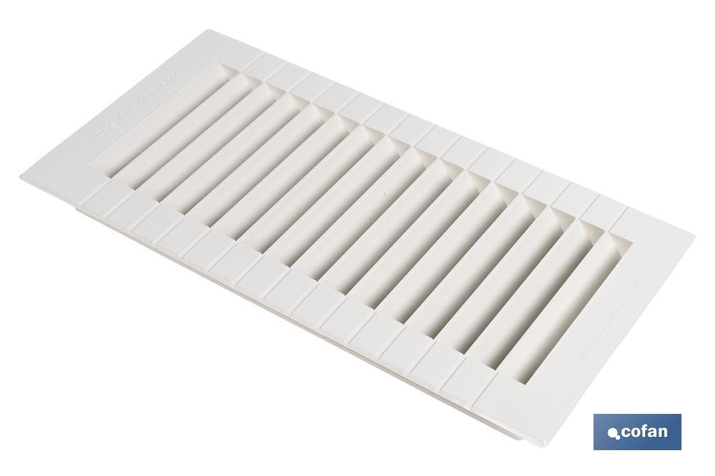 Grille de Ventilation pour Encastrer | Fabriquée en ABS | 13,3 x 26 cm - Cofan