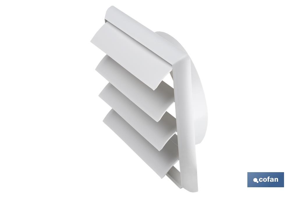 Ventilation grille with 4 movable strips | White ABS | Available in several sizes - Cofan