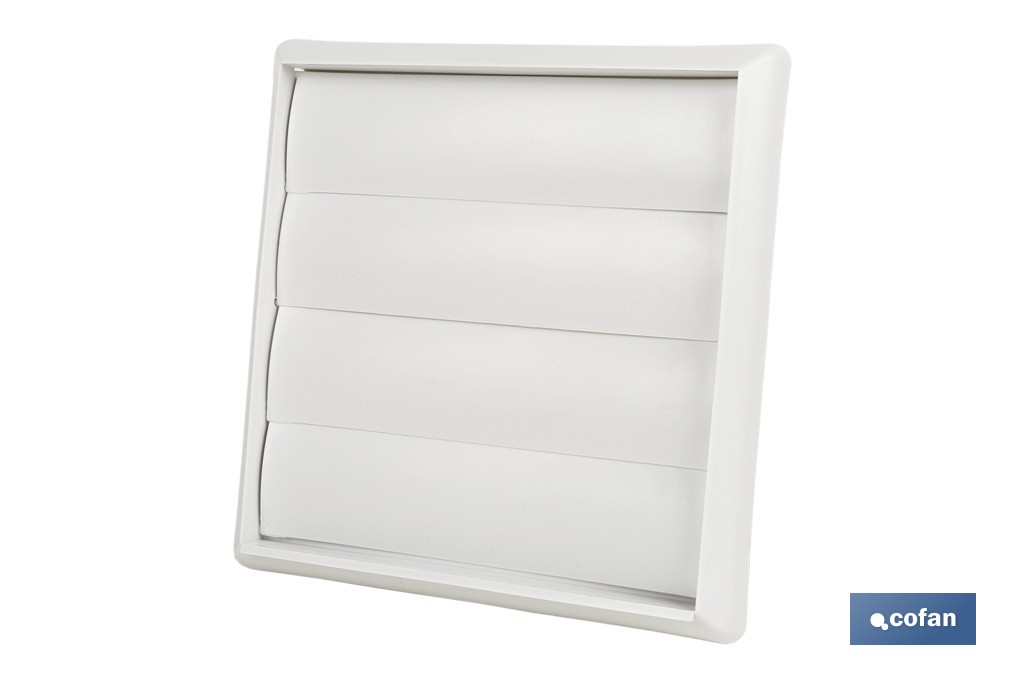 Grille de ventilation avec 4 lames mobiles | ABS blanc | Plusieurs dimensions - Cofan