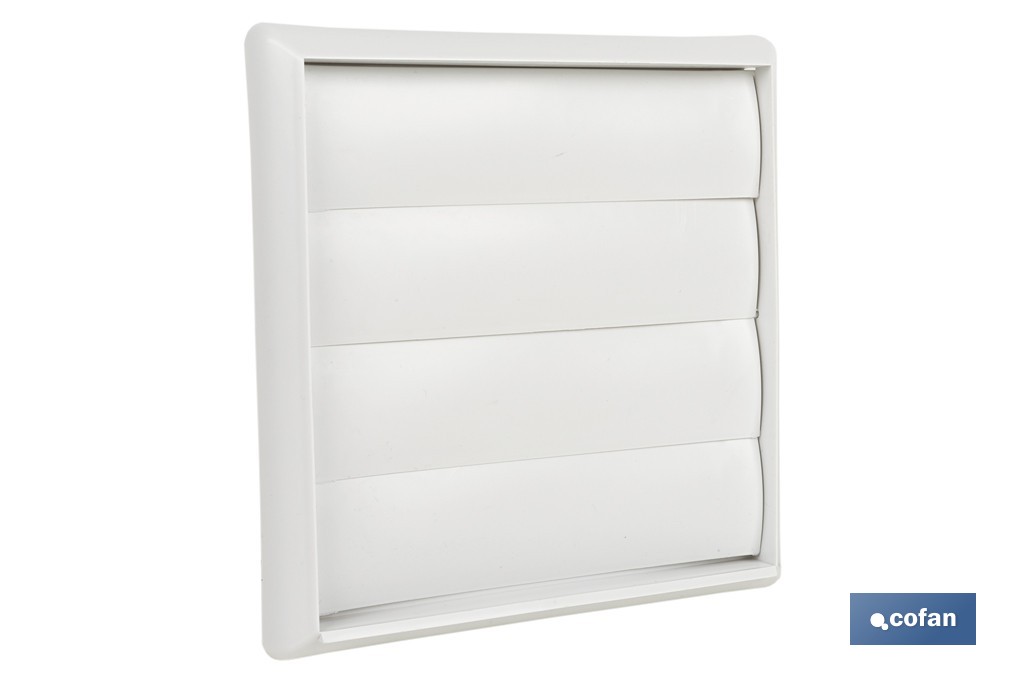 Grille de ventilation avec 4 lames mobiles | ABS blanc | Plusieurs dimensions - Cofan