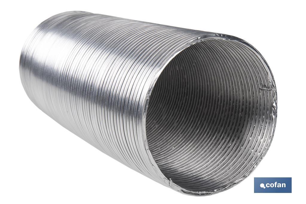 Aluminium semi-rigid flexible hose duct | Available in different lengths and diameters - Cofan