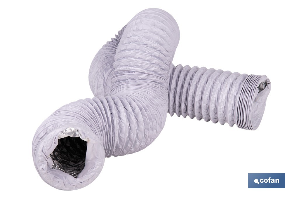 Tubo de evacuación extensible | Adecuado para secadora y aire acondicionado | Resistente hasta 150 °C | Disponible en diferentes medidas - Cofan