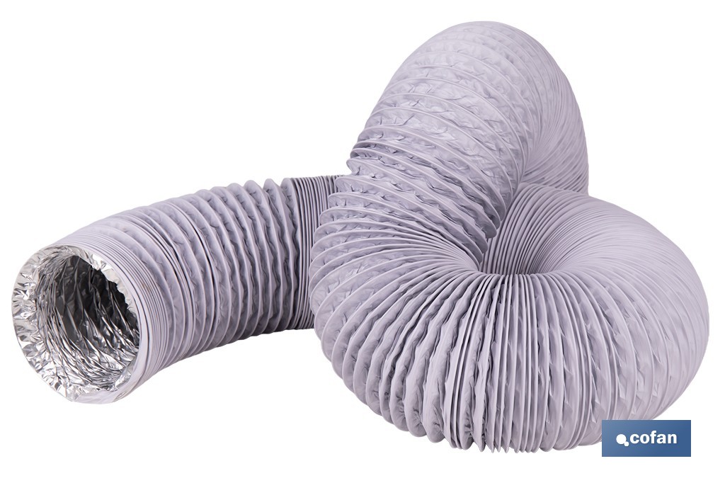 Tubo de evacuación extensible | Adecuado para secadora y aire acondicionado | Resistente hasta 150 °C | Disponible en diferentes medidas - Cofan