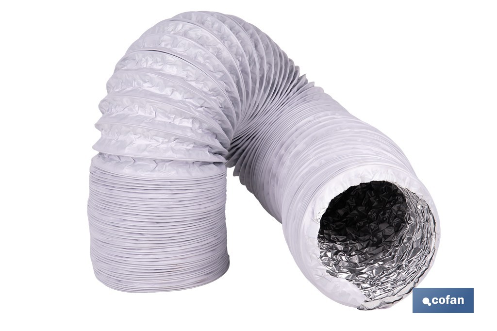 Tubo de evacuación extensible | Adecuado para secadora y aire acondicionado | Resistente hasta 150 °C | Disponible en diferentes medidas - Cofan