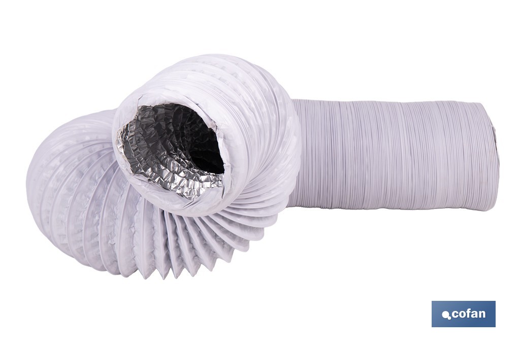Tubo de evacuación extensible | Adecuado para secadora y aire acondicionado | Resistente hasta 150 °C | Disponible en diferentes medidas - Cofan