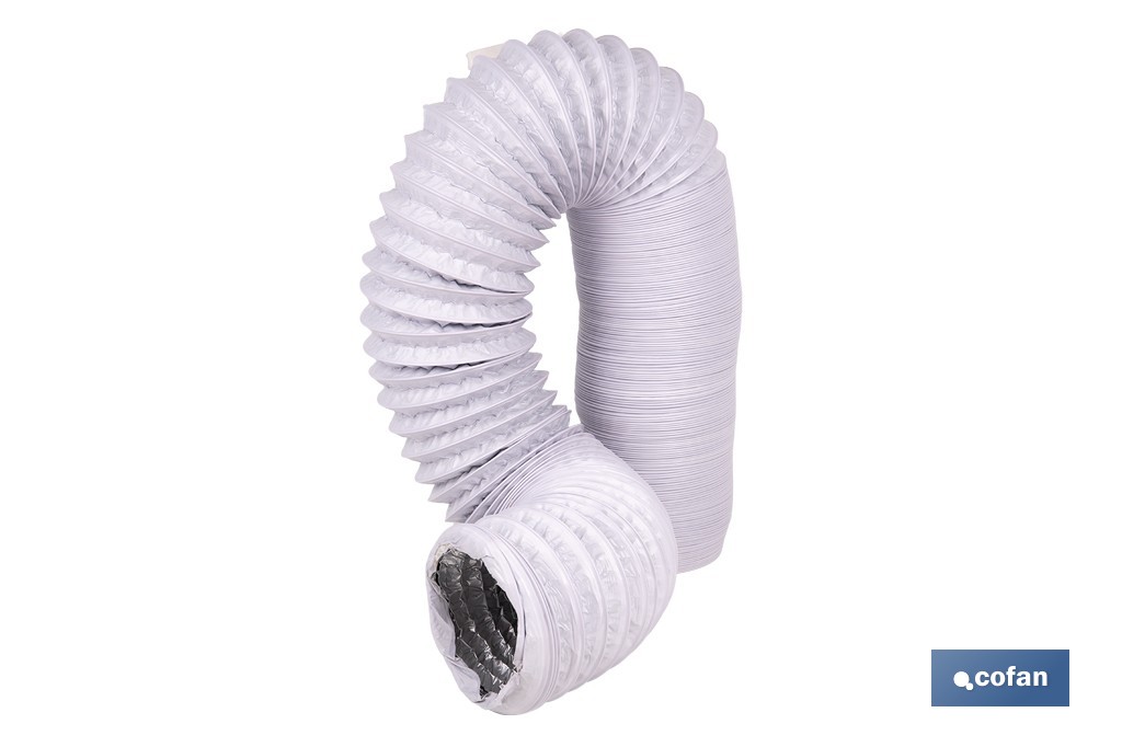 Tubo de evacuación extensible | Adecuado para secadora y aire acondicionado | Resistente hasta 150 °C | Disponible en diferentes medidas - Cofan