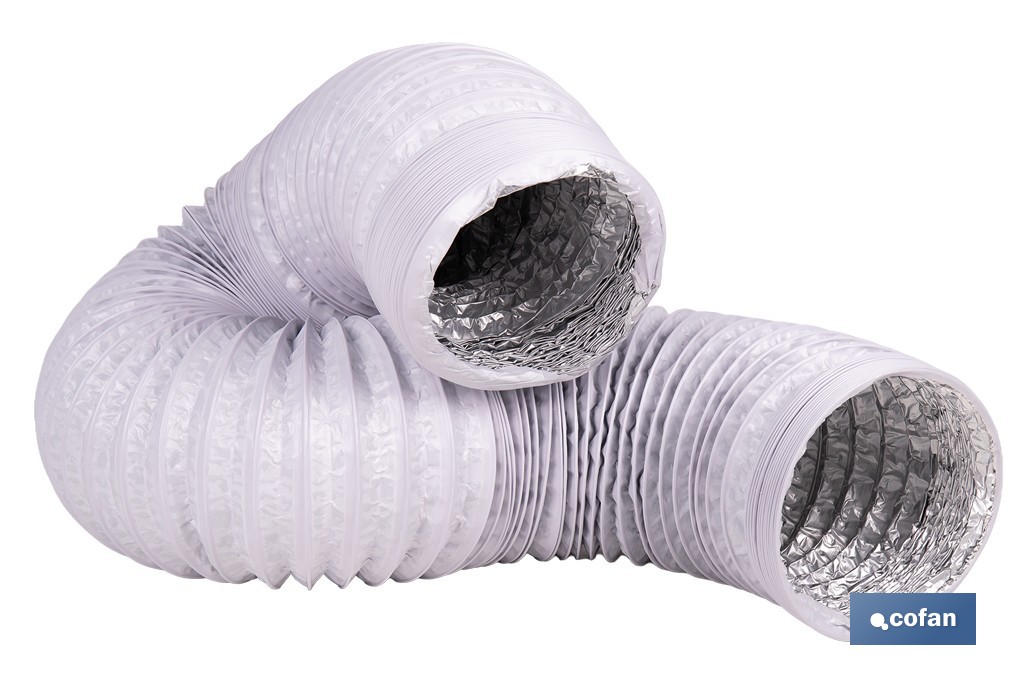 Tubo de evacuación extensible | Adecuado para secadora y aire acondicionado | Resistente hasta 150 °C | Disponible en diferentes medidas - Cofan