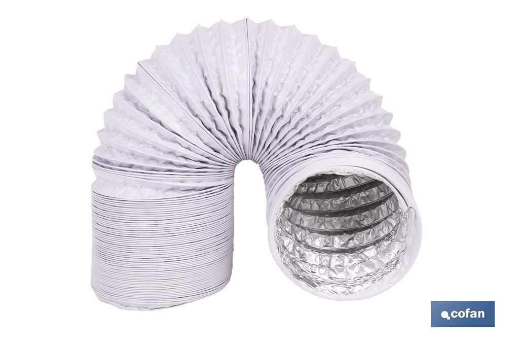 Tubo de evacuación extensible | Adecuado para secadora y aire acondicionado | Resistente hasta 150 °C | Disponible en diferentes medidas - Cofan