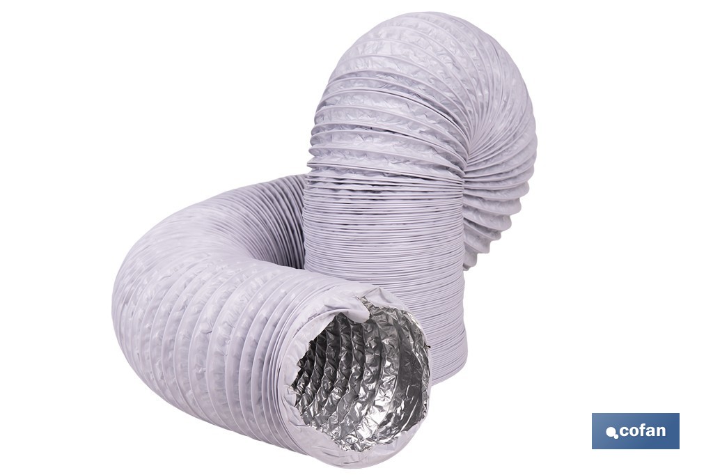 Tubo de evacuación extensible | Adecuado para secadora y aire acondicionado | Resistente hasta 150 °C | Disponible en diferentes medidas - Cofan