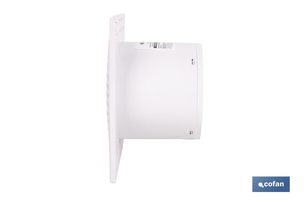 Extractor de aire axial silencioso | Con panel frontal fino y antirretorno | Protección IP45 | Disponible en diferentes diámetros - Cofan
