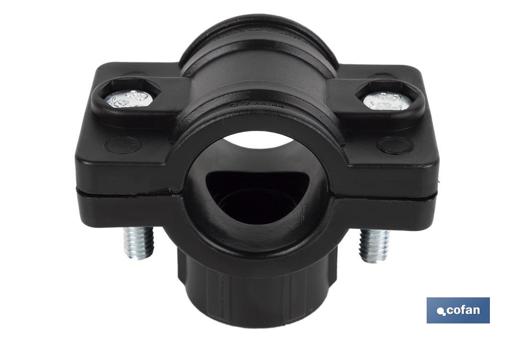 Single outlet clamp saddle | Available in different diameters and thread sizes - Cofan