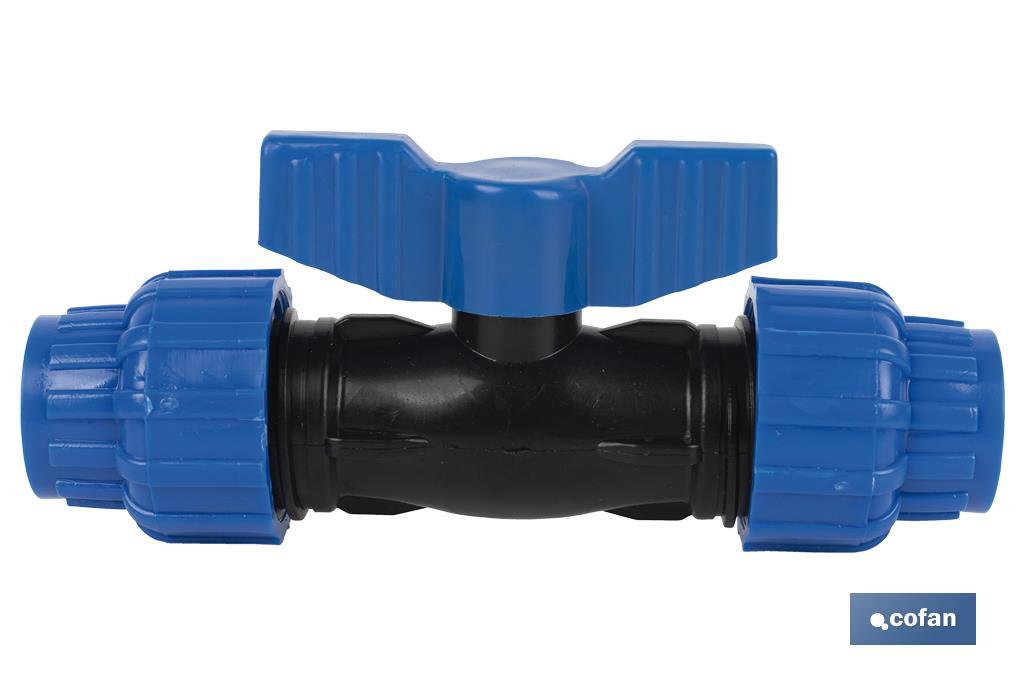 Ball valve with two connections | Available in different diameters - Cofan