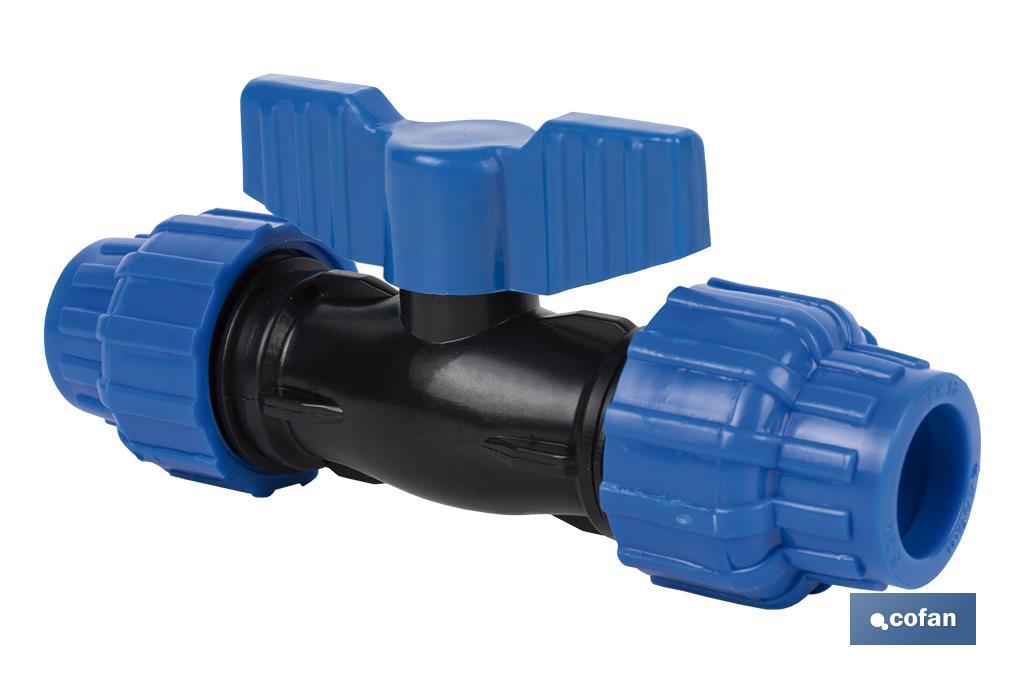 Ball valve with two connections | Available in different diameters - Cofan