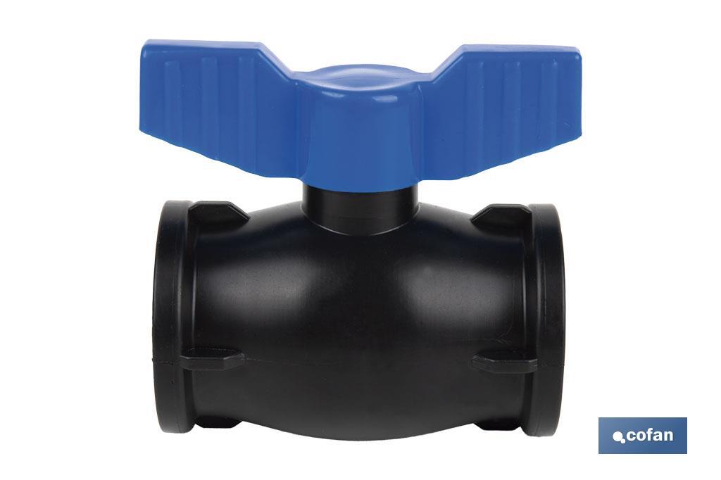 PP ball valve with F-F thread PN16 | Available in different sizes - Cofan