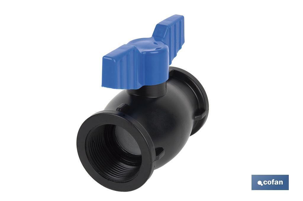 PP ball valve with F-F thread PN16 | Available in different sizes - Cofan