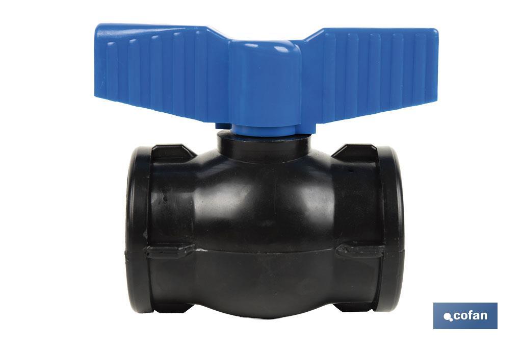 PP ball valve with F-F thread PN16 | Available in different sizes - Cofan