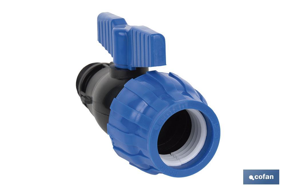 PP ball valve coupling | Male thread PN16 | Available in different threads - Cofan