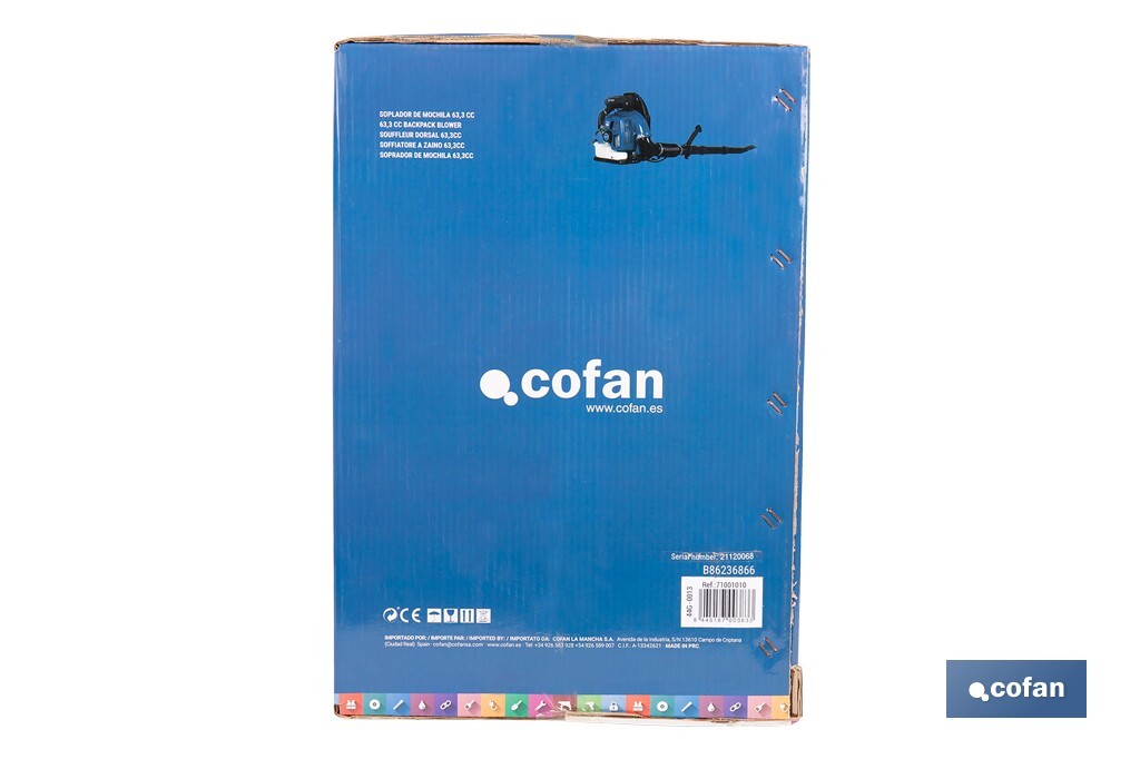 Soprador de Costas | Modelo Montana | Motor 63,3CC - Cofan