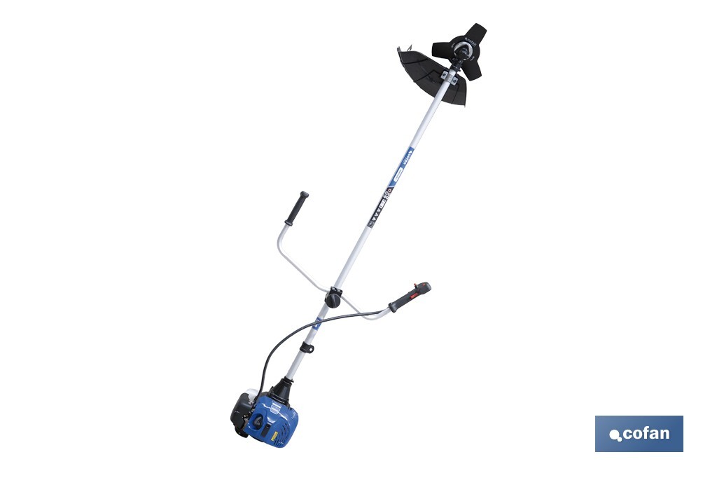Desbrozadora de gasolina | Motor 2 tiempos | 51,7 cc | Motor eficiente | Incluye manillar plegable y arnés doble - Cofan