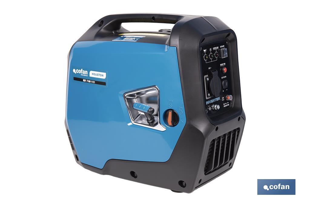 Generador inverter de gasolina de 79,7 cc | Motor de 4 tiempos OHV | Generador inverter portátil | Máxima potencia: 2 kVA - Cofan