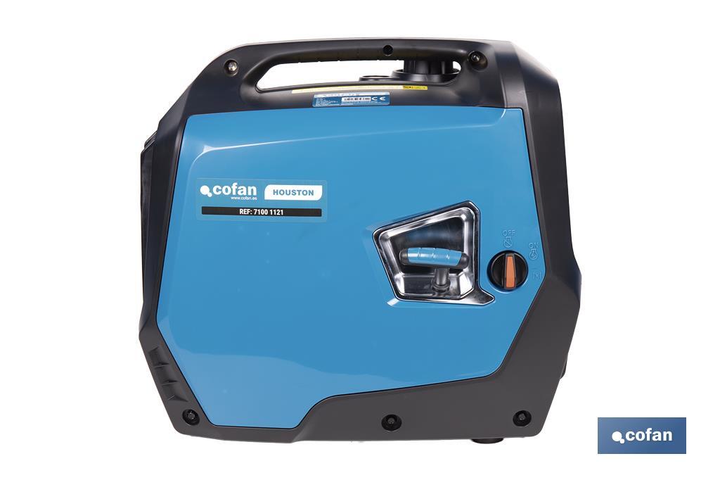 Generador inverter de gasolina de 79,7 cc | Motor de 4 tiempos OHV | Generador inverter portátil | Máxima potencia: 2 kVA - Cofan
