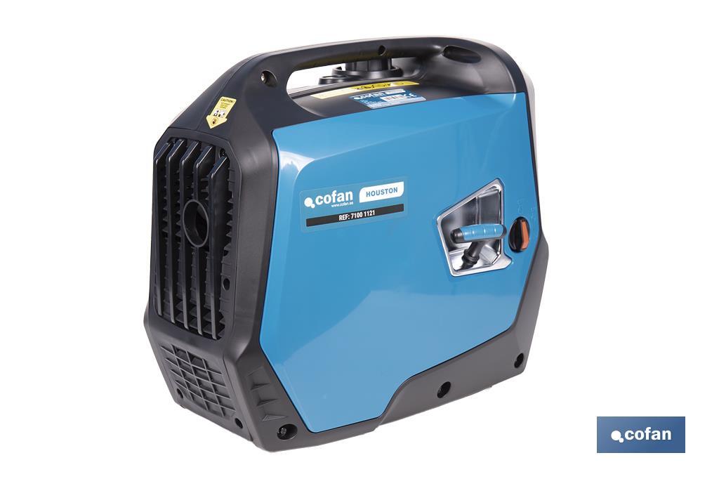 Generador inverter de gasolina de 79,7 cc | Motor de 4 tiempos OHV | Generador inverter portátil | Máxima potencia: 2 kVA - Cofan
