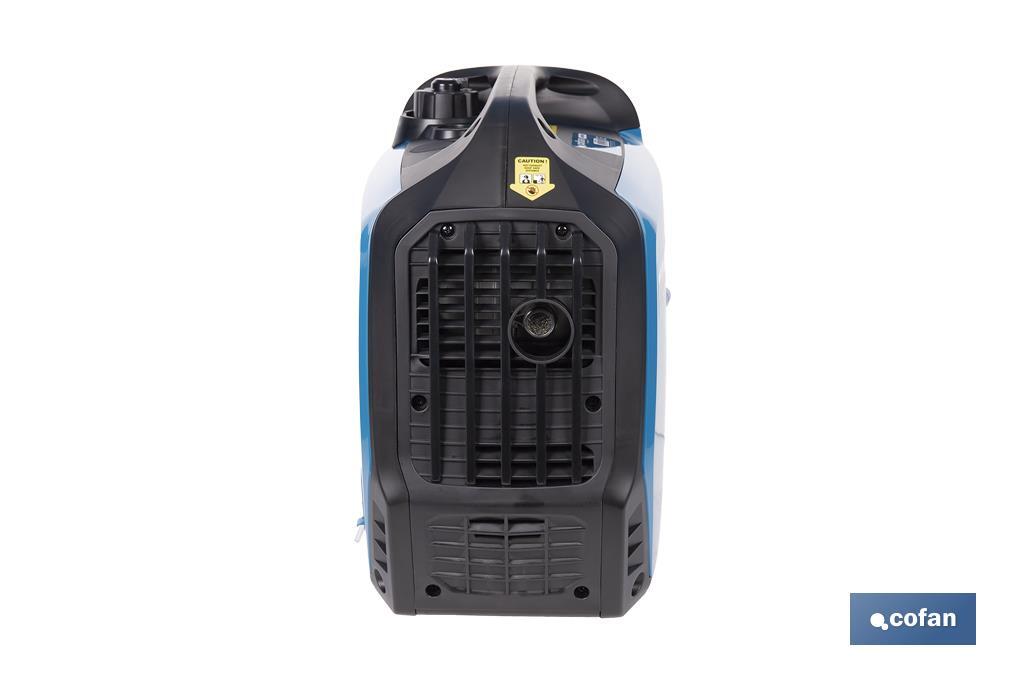 Generador inverter de gasolina de 79,7 cc | Motor de 4 tiempos OHV | Generador inverter portátil | Máxima potencia: 2 kVA - Cofan
